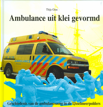 Ambulance uit klei gevormd